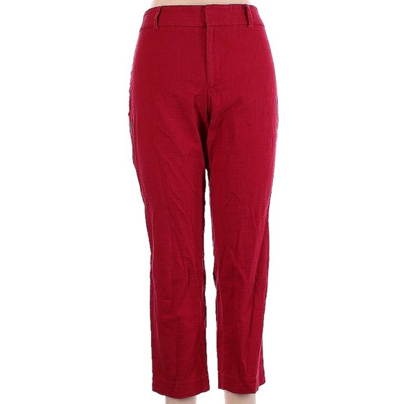 Club Monaco 3/4 Pants in Firetruck Red sz 8 - Picture 1 of 2